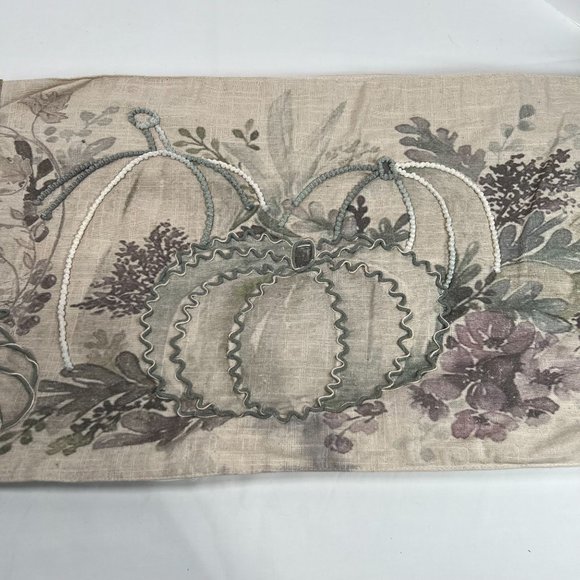 Rachel Ashwell Fall Pumpkin Table Runner Autumn Theme‎ The Farmhouse 14" x 72" - Picture 3 of 13